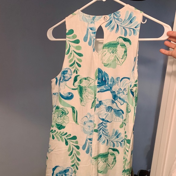 Tommy Bahama White Floral Linen Dress WITH POCKETS - Picture 6 of 7